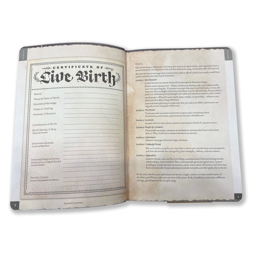 Beadle & Grimm´s Notebook A5 Player's Journal Sage Green Shield | Makochan
