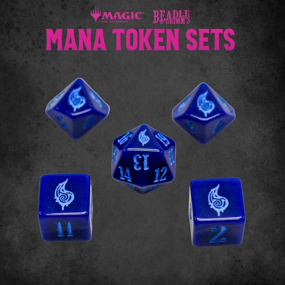 Beadle & Grimm´s Magic the Gathering Dice and Token Pack Blue Mana | Makochan
