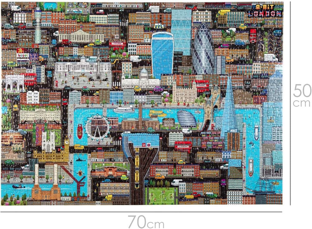 Bopster 8-Bit Pixel Puzzle London Level 3 1000 Pieces | Makochan