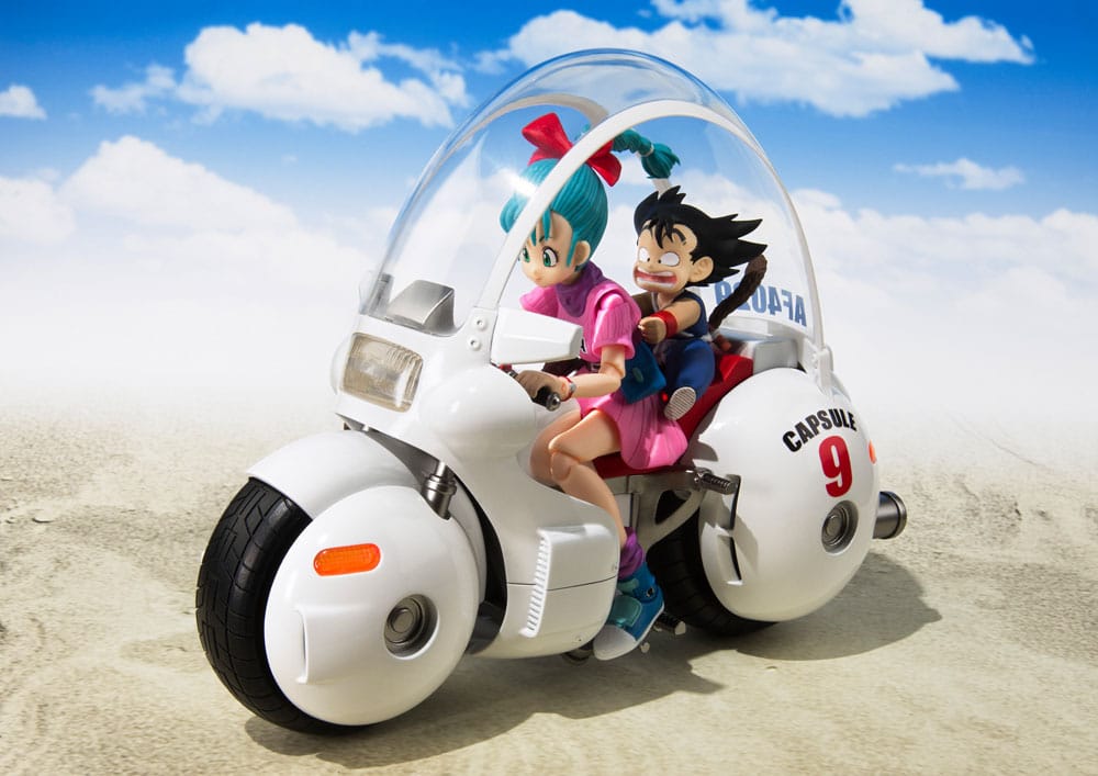 Bandai Tamashii Nations Dragon Ball S.H. Figuarts Vehicle with Figure Bulma's Motorcycle Hoipoi Capsule No. 9 17 cm