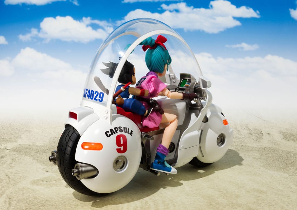 Bandai Tamashii Nations Dragon Ball S.H. Figuarts Vehicle with Figure Bulma's Motorcycle Hoipoi Capsule No. 9 17 cm