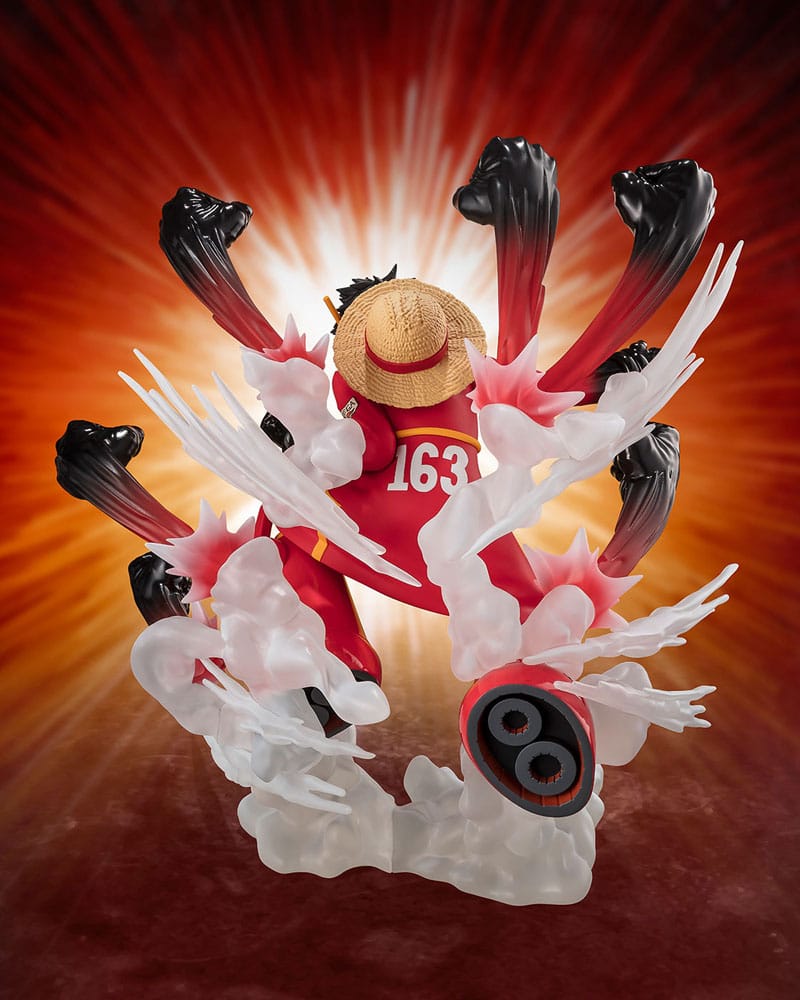 Bandai Tamashii Nations One Piece Figuarts ZERO Extra Battle PVC Statue Monkey D. Luffy -Gum Gum Hawk Gatling- 19 cm
