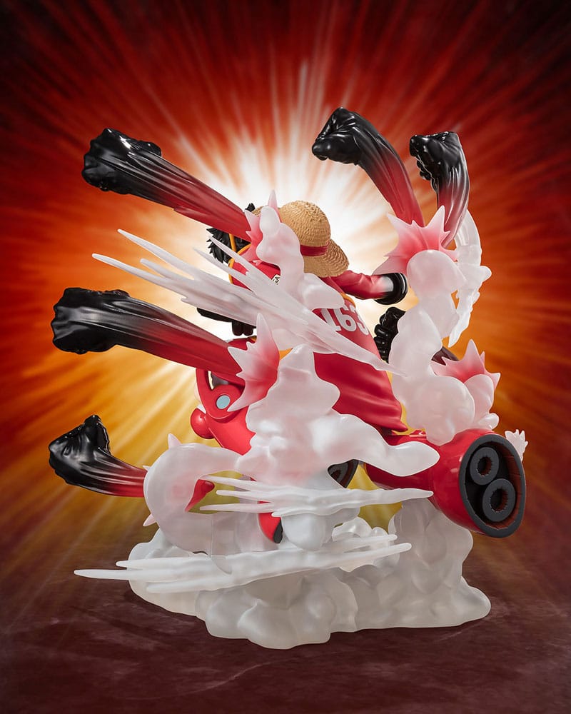 Bandai Tamashii Nations One Piece Figuarts ZERO Extra Battle PVC Statue Monkey D. Luffy -Gum Gum Hawk Gatling- 19 cm