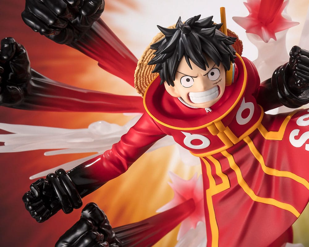 Bandai Tamashii Nations One Piece Figuarts ZERO Extra Battle PVC Statue Monkey D. Luffy -Gum Gum Hawk Gatling- 19 cm