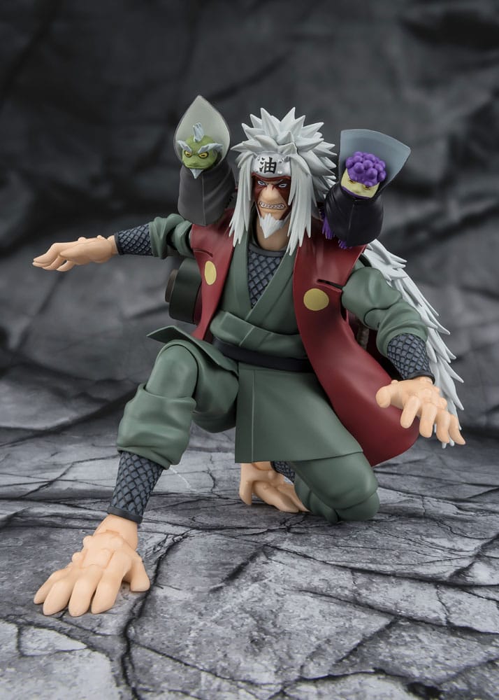 Bandai Tamashii Nations Naruto S.H.Figuarts Action Figure Jiraiya Hidden Leaf Heroic Master Sage (Sage Mode Set) 17 cm
