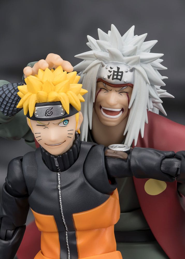 Bandai Tamashii Nations Naruto S.H.Figuarts Action Figure Jiraiya Hidden Leaf Heroic Master Sage (Sage Mode Set) 17 cm