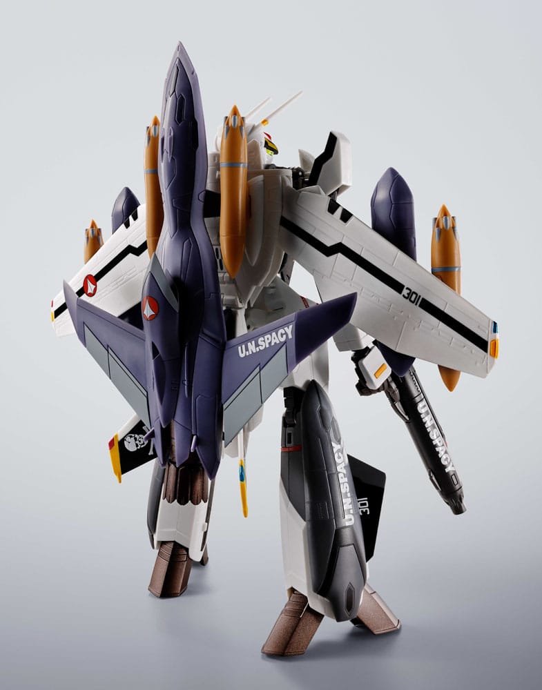 Bandai Tamashii Nations Macross 7 Hi-Metal R Action Figure VF-0S Phoenix (Roy Focker Use) & QF-2200D-B Ghost Set 14 cm