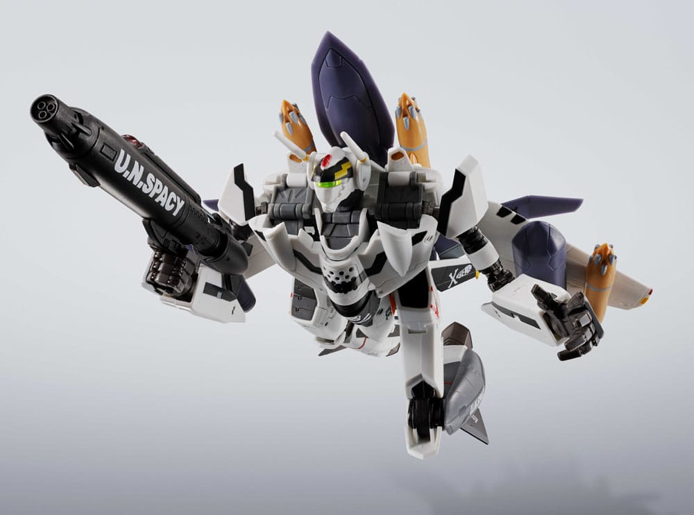 Bandai Tamashii Nations Macross 7 Hi-Metal R Action Figure VF-0S Phoenix (Roy Focker Use) & QF-2200D-B Ghost Set 14 cm
