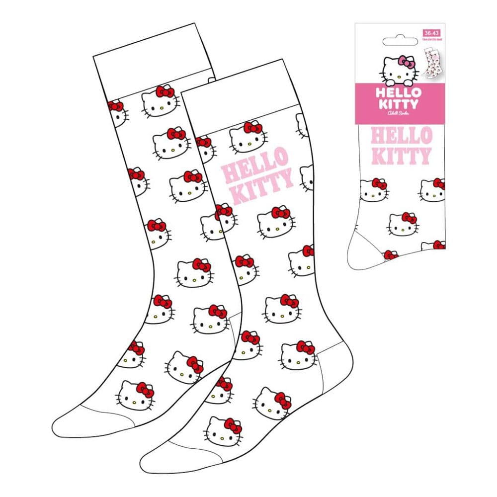 Cerdá Sanrio Socks Hello Kitty Face White 36-43 | Makochan