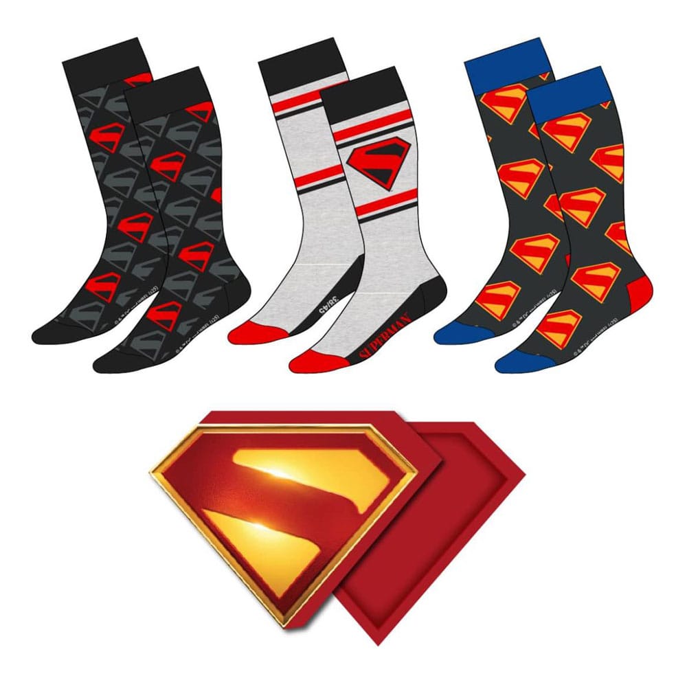 Cerdá DC Comics Socks 3-Pack Superman 38-45 | Makochan