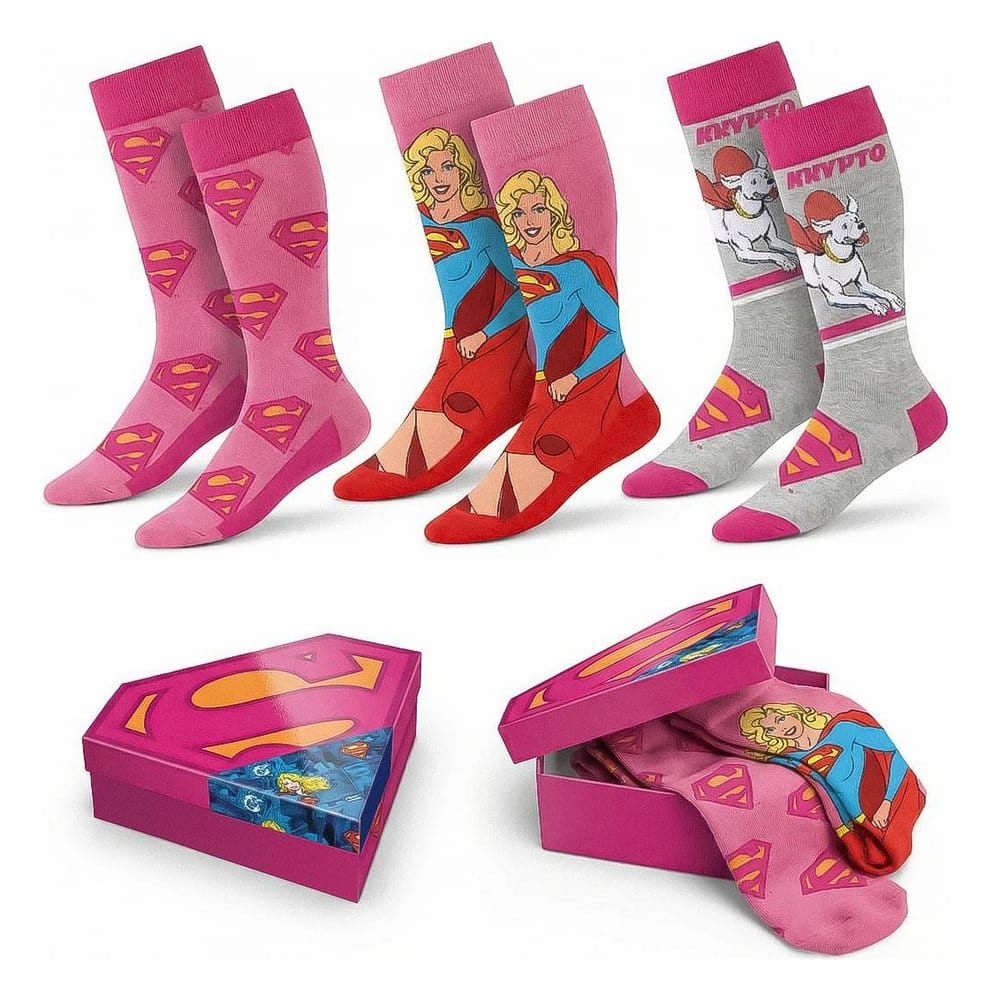Cerdá DC Comics Socks Superman Supergirl 3-Pack 36-43 | Makochan