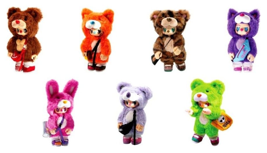 Chaosweet Rebel Bears Plush Action Figures Blind Box Movable Series Display 18 cm (6) | Makochan