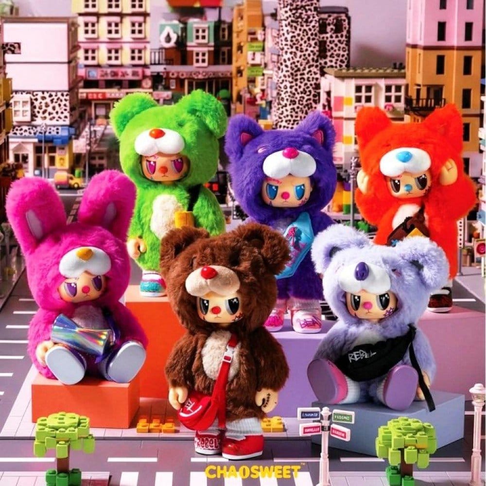Chaosweet Rebel Bears Plush Action Figures Blind Box Movable Series Display 18 cm (6) | Makochan