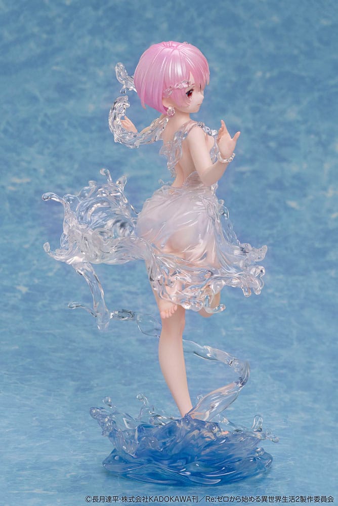 Design COCO Re:Zero Starting Life in Another World PVC Statue 1/7 Ram Aqua Dress 23 cm | Makochan
