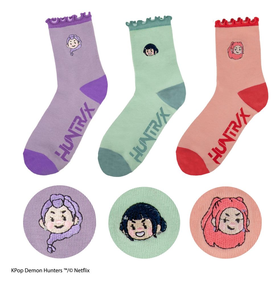 Cinereplicas KPop Demon Hunters Socks Set of 3 HUNTR/X | Makochan
