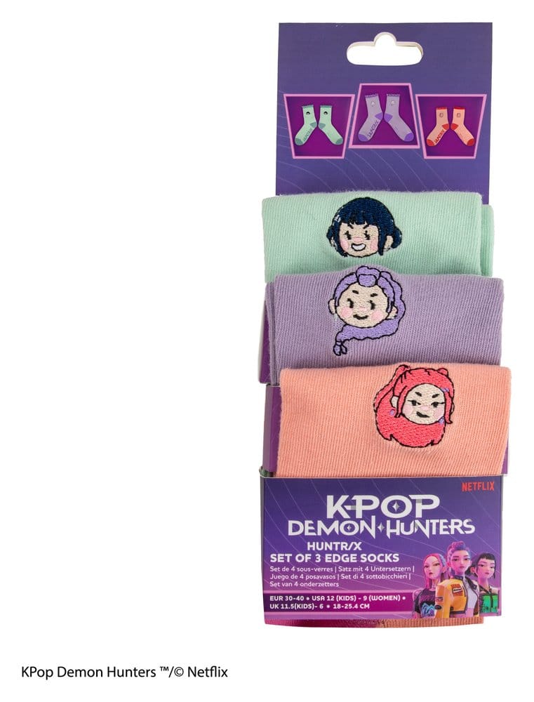 Cinereplicas KPop Demon Hunters Socks Set of 3 HUNTR/X | Makochan