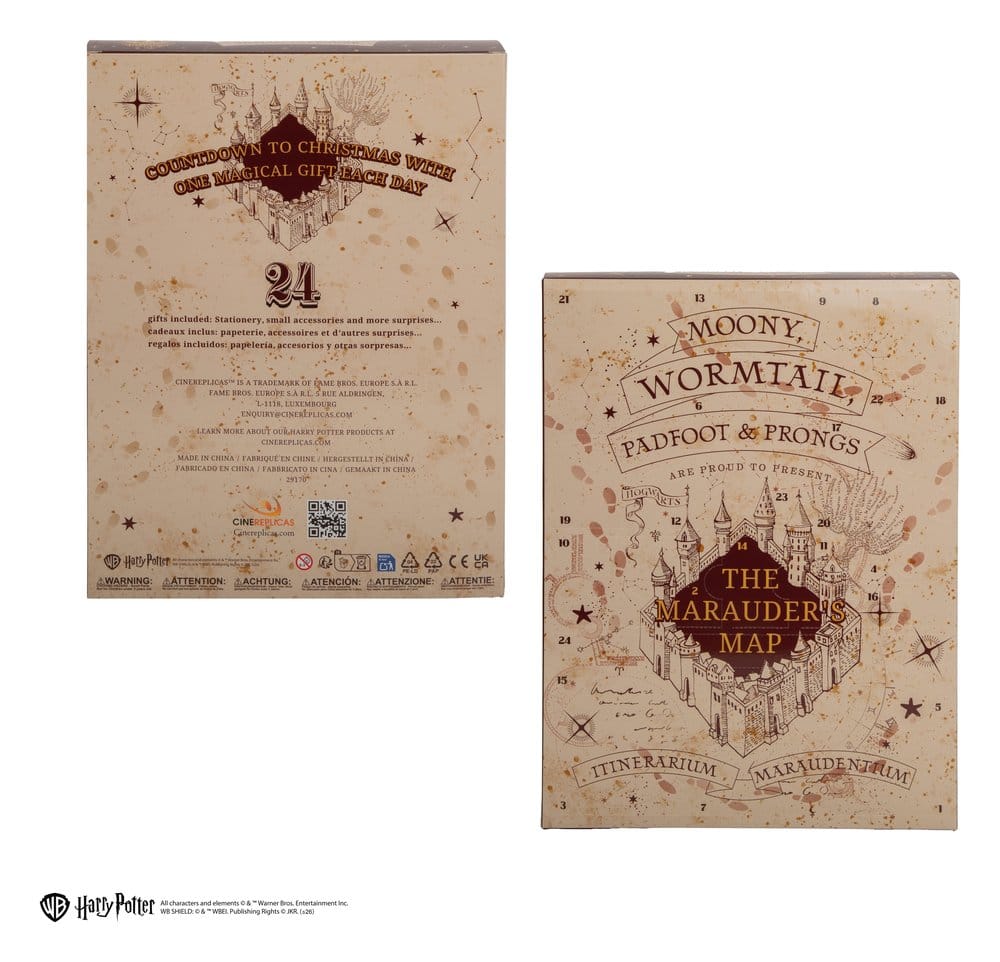 Cinereplicas Harry Potter Advent Calendar Marauder's Map New Edition 2026 | Makochan