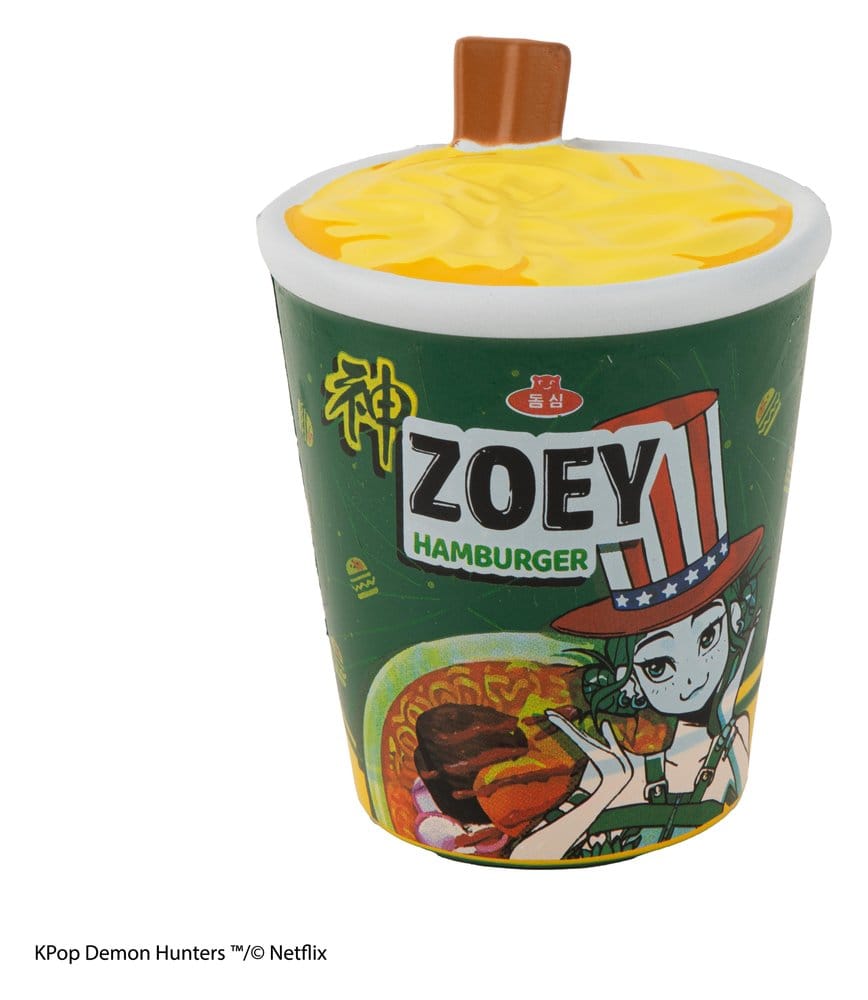 Cinereplicas KPop Demon Hunters Squishy Anti Stress Figure Zoey Hamburger Noodles | Makochan