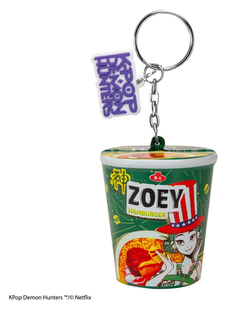 Cinereplicas KPop Demon Hunters Squishy Keychain Zoey Hamburger Noodles | Makochan
