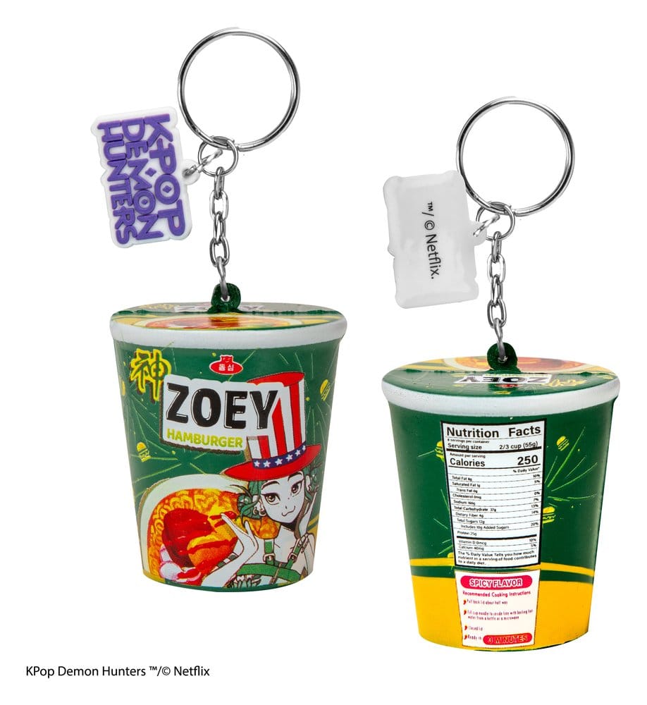 Cinereplicas KPop Demon Hunters Squishy Keychain Zoey Hamburger Noodles | Makochan