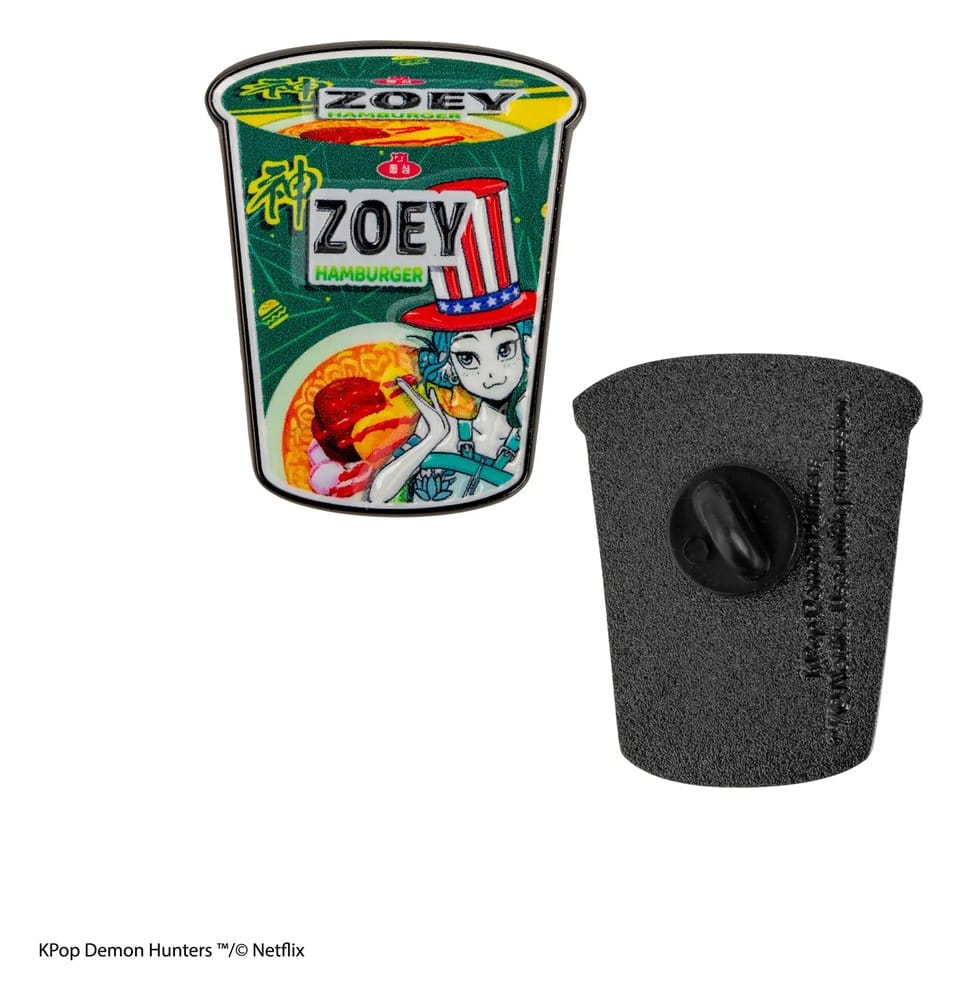 Cinereplicas KPop Demon Hunters Pin Zoey Hamburger Noodles | Makochan