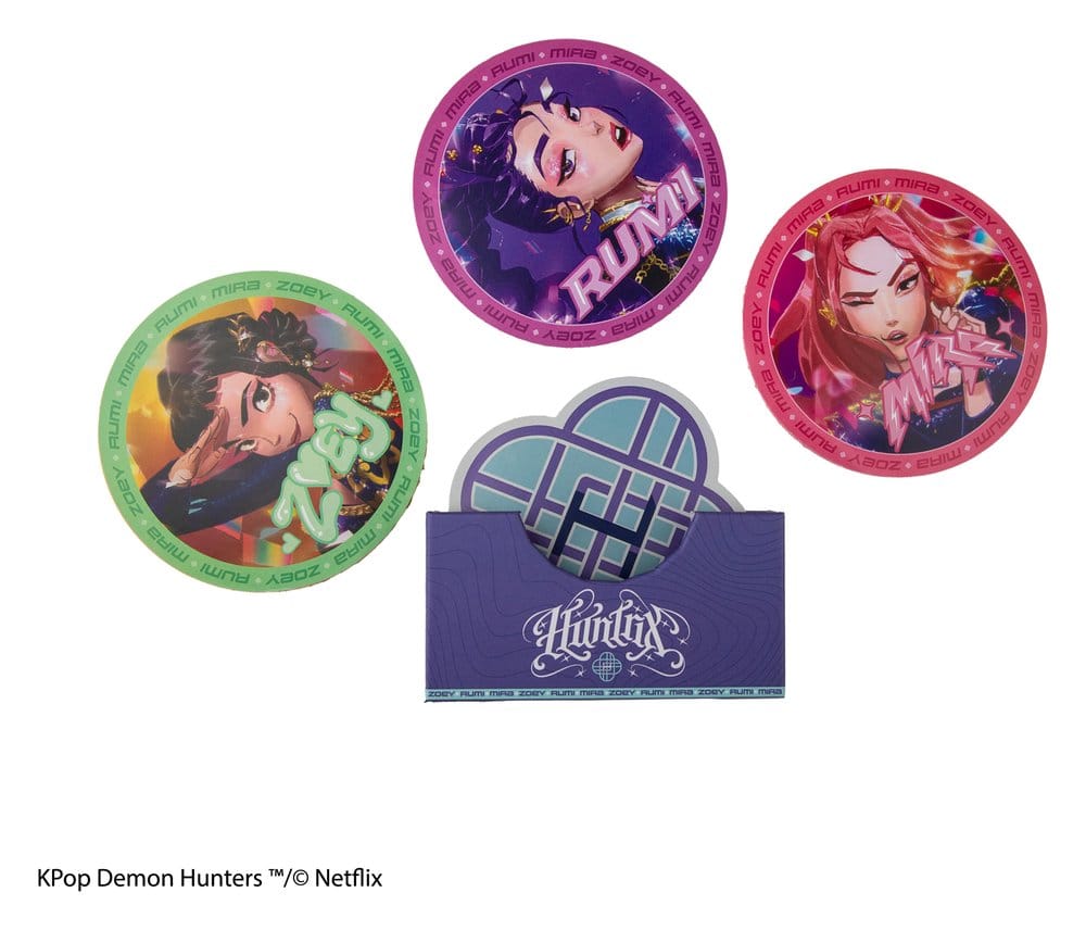 Cinereplicas KPop Demon Hunters Set of 4 Coasters HUNTR/X | Makochan