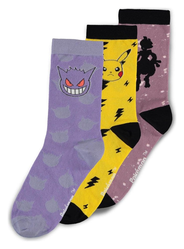 Difuzed Pokémon Socks 3-Pack Crew 39-42 | Makochan
