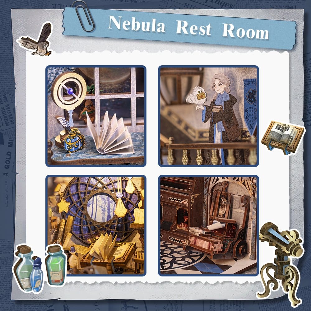 CuteBee Book Nook Nebula Common Room 23 x 11 cm | Makochan
