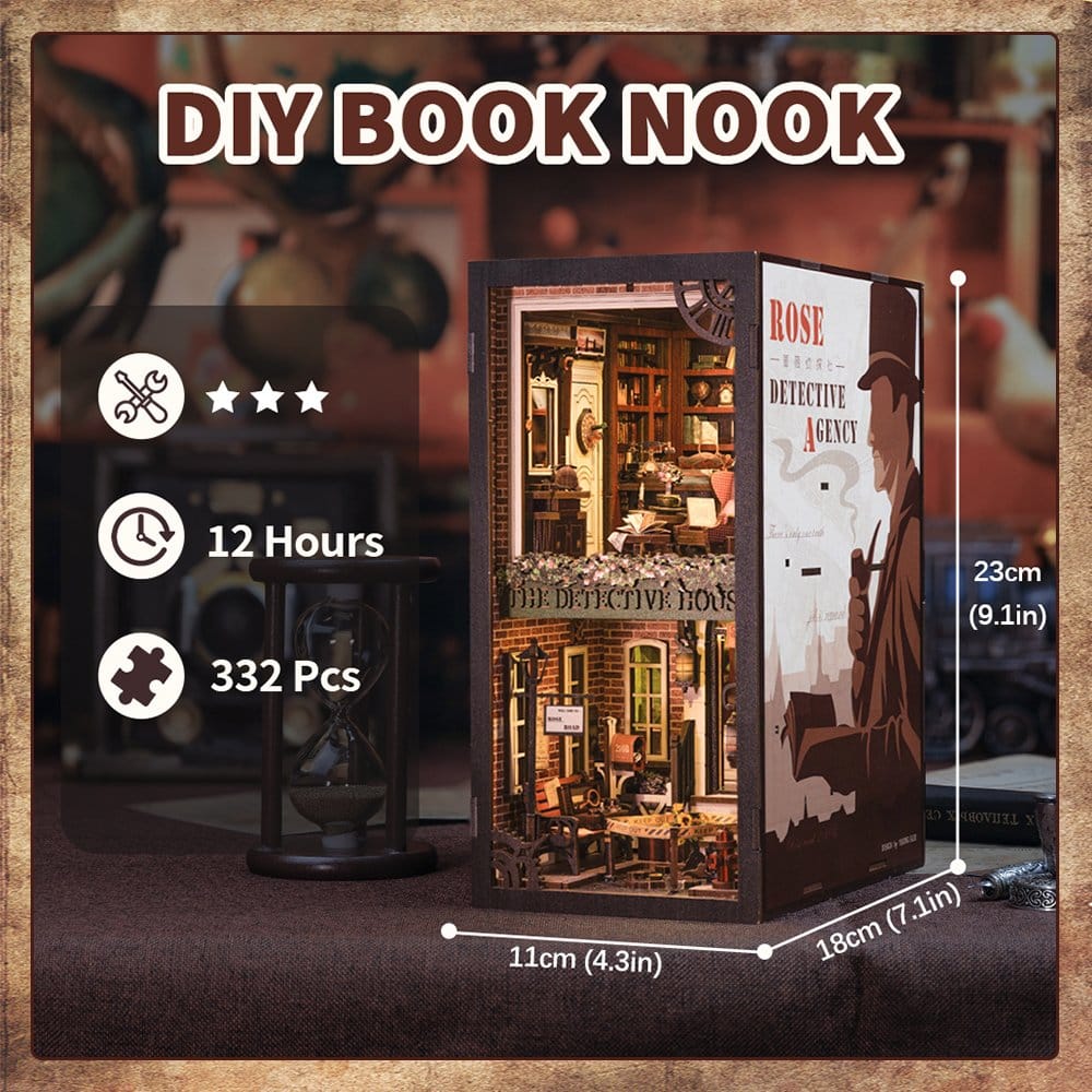 CuteBee Book Nook Rose Detective Agency 23 x 11 cm | Makochan