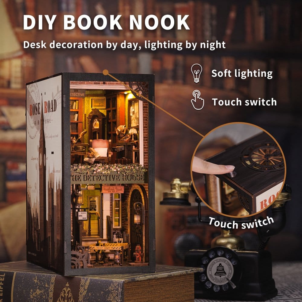 CuteBee Book Nook Rose Detective Agency 23 x 11 cm | Makochan