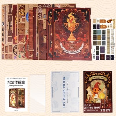 CuteBee Book Nook Flame Common Room 23 x 11 cm | Makochan