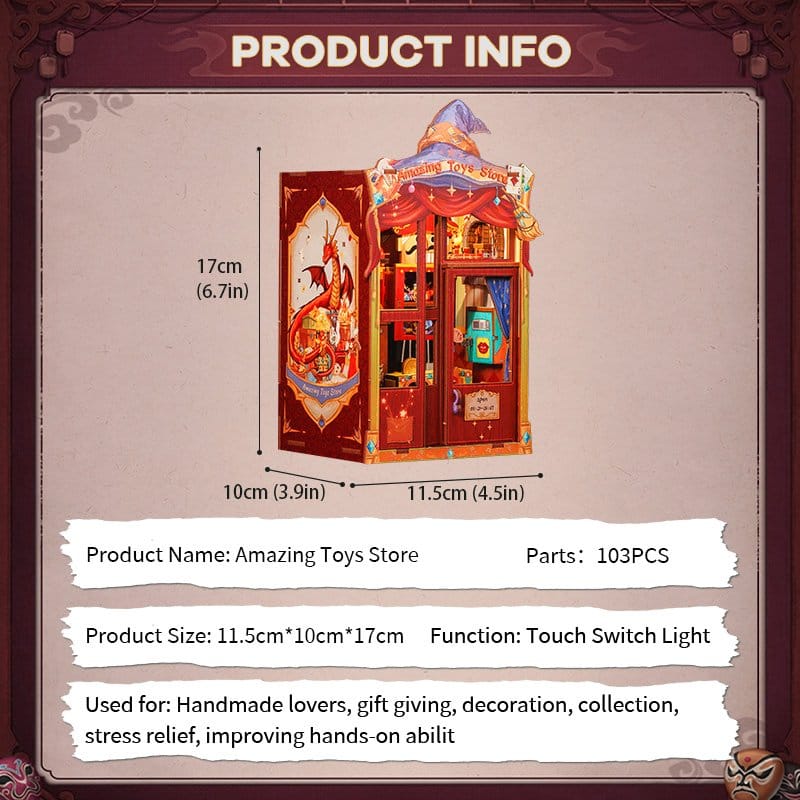 CuteBee Book Nook Amazing Toy Store 17 x 12 cm | Makochan