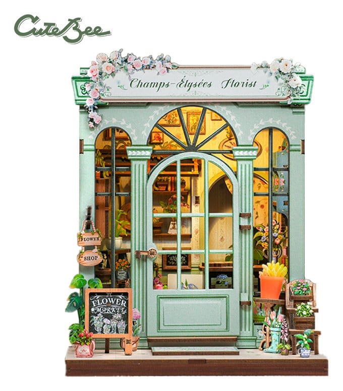 CuteBee Miniature House Model Kit Champs-Élysées Florist 18 x 16 cm | Makochan