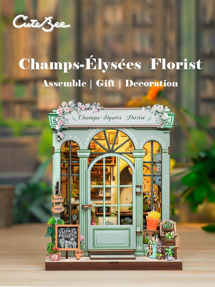 CuteBee Miniature House Model Kit Champs-Élysées Florist 18 x 16 cm | Makochan