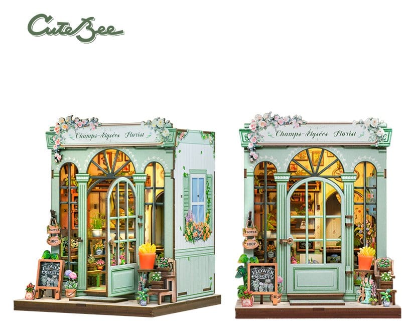 CuteBee Miniature House Model Kit Champs-Élysées Florist 18 x 16 cm | Makochan
