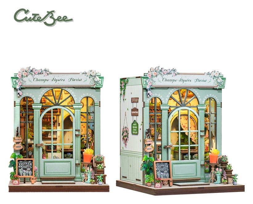 CuteBee Miniature House Model Kit Champs-Élysées Florist 18 x 16 cm | Makochan