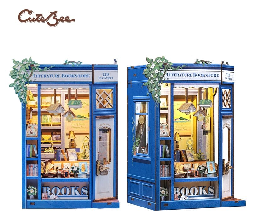 CuteBee Book Nook Literature Bookstore 17 x 12 cm | Makochan