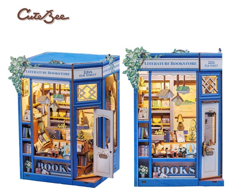 CuteBee Book Nook Literature Bookstore 17 x 12 cm | Makochan