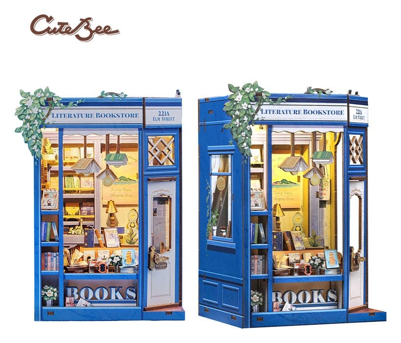 CuteBee Book Nook Literature Bookstore 17 x 12 cm | Makochan
