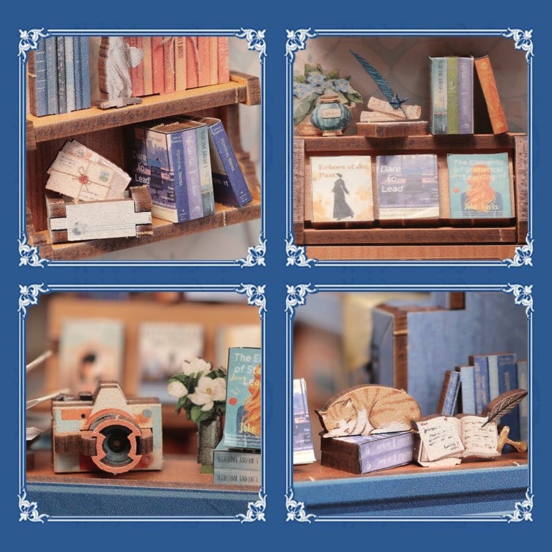 CuteBee Book Nook Literature Bookstore 17 x 12 cm | Makochan