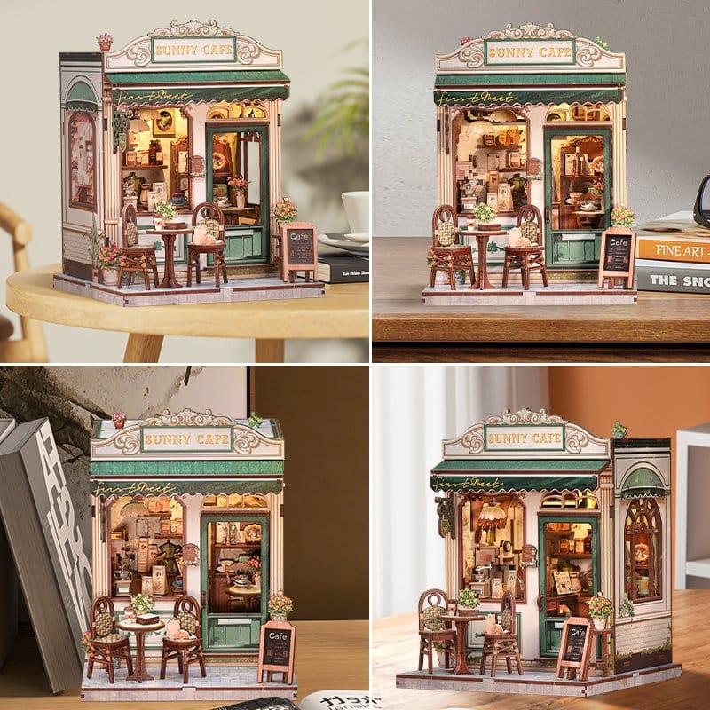 CuteBee Miniature House Model Kit Sunny Cafe 20 x 16 cm | Makochan