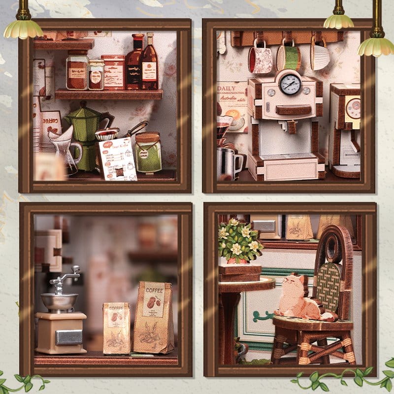 CuteBee Miniature House Model Kit Sunny Cafe 20 x 16 cm | Makochan