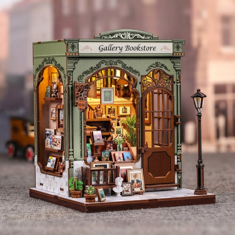 CuteBee Miniature House Model Kit Gallery Bookstore 20 x 16 cm | Makochan