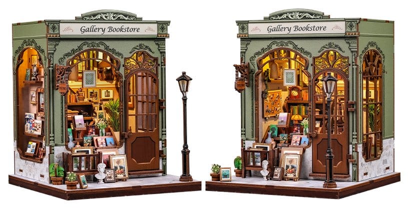 CuteBee Miniature House Model Kit Gallery Bookstore 20 x 16 cm | Makochan