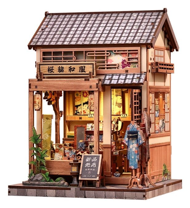 CuteBee Miniature House Model Kit Sakura O Kimono Shop 19 x 14 cm | Makochan