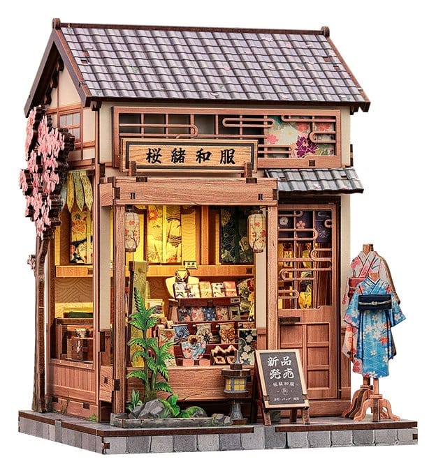 CuteBee Miniature House Model Kit Sakura O Kimono Shop 19 x 14 cm | Makochan