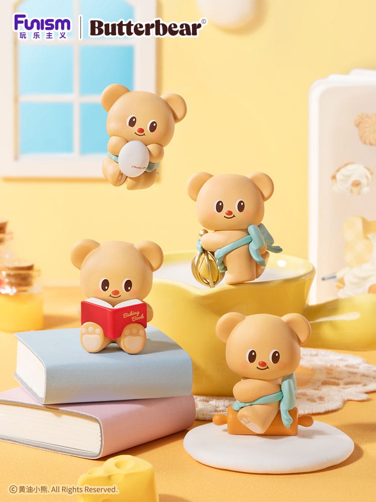 Funism Butterbear Baked with Love Series Mini Figures 3-Pack Chubby Face 9 cm Display (6) | Makochan