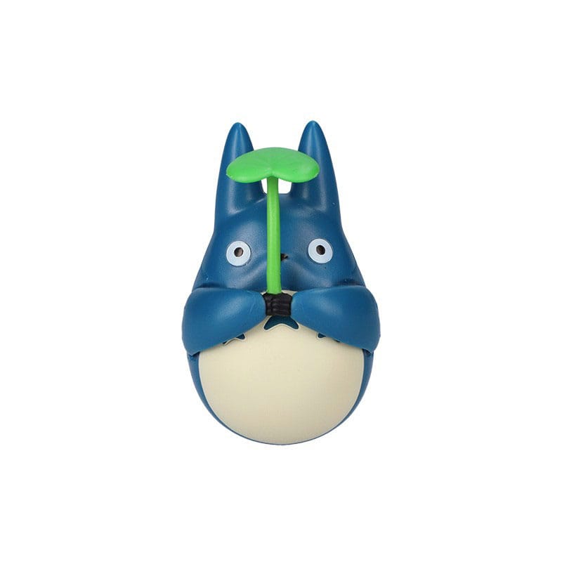 Semic My Neighbor Totoro Round Bottomed Figurine Mid Totoro with leaf 6 cm | Makochan