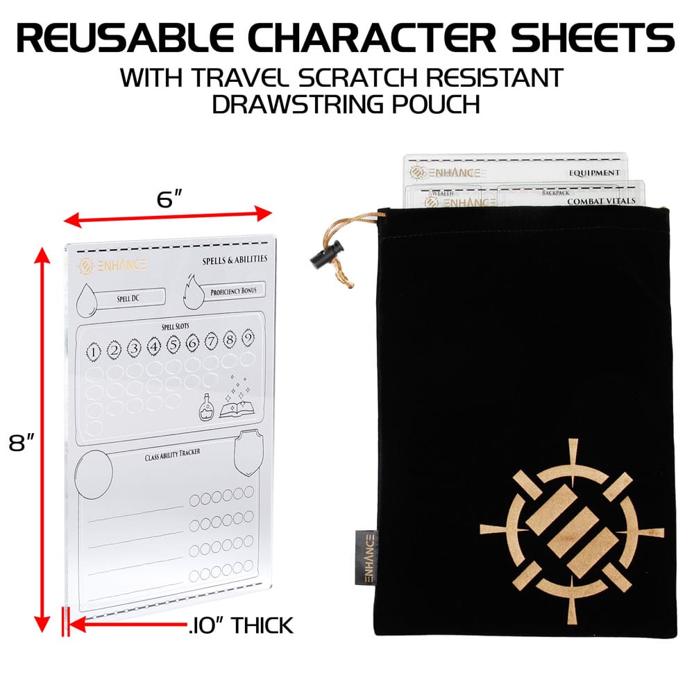 Enhance Enhance RPG Series Acrylic Character Sheet Set *English Version* | Makochan