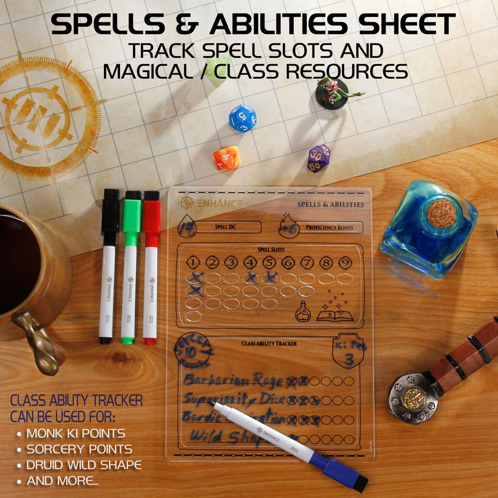 Enhance Enhance RPG Series Acrylic Character Sheet Set *English Version* | Makochan